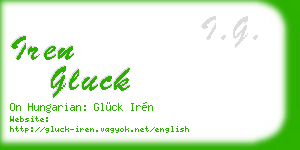 iren gluck business card