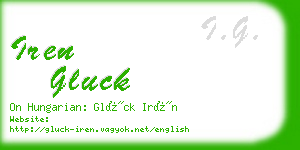 iren gluck business card